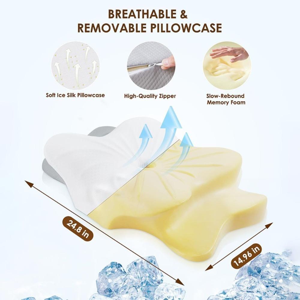 Подушки с эффектом памяти для облегчения боли, поддержка шеи, охлаждающая подушка для сна на боку для тех, кто спит на спине и животе
