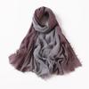 Women Gradient Cotton Linen Scarf Summer Girl Colors Patchwork Sunscreen Scarves Soft Shawl Foulard Viscose Wrap Shawls New