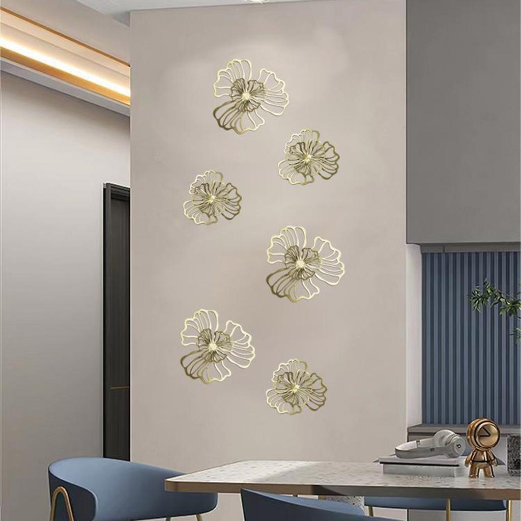 Elegant Metal Floral Wall Hanging with Double Layers Flower Sign for Modern Home Aesthetics for Art Lover House Wife
