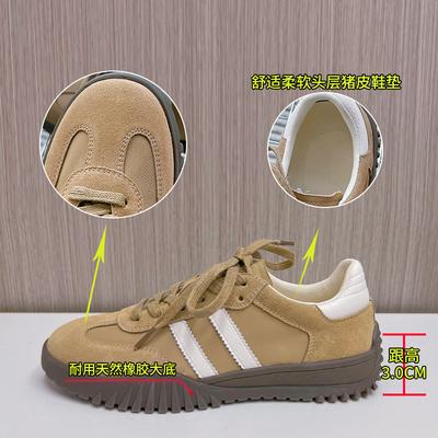 Женские кроссовки для тренировок из натуральной кожи, весна 2025, новые ретро-кроссовки на толстой подошве, увеличивающие рост, обувь Форреста Гампа, универсальная повседневная женская обувь