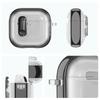 Для AirPods 4 с кейсом ANC Прозрачный Электроокрашенный TPU PC Чехол для наушников с застежкой-защелкой / Карабином