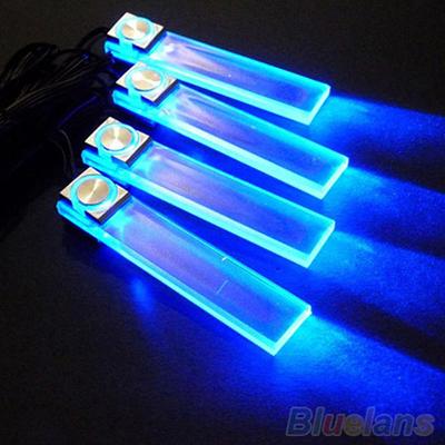 Автомобильная верхняя часть автомобиля Атмосфера 4 в 1 12 В синяя лампа с зарядным светодиодом для интерьера