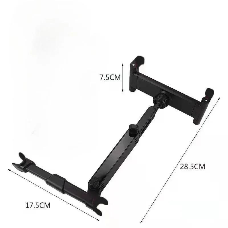 Автомобильный держатель для планшета на подголовник заднего сиденья, универсальный вращающийся на 360°, регулируемый, выдвижной, складной держатель для телефона в машину