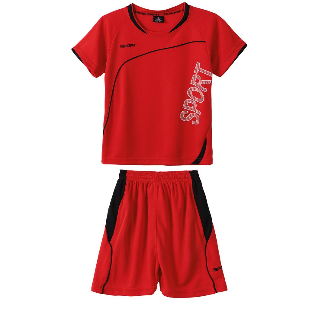 Детский спортивный костюм для бега для мальчиков, комплект из 2 предметов, топ с круглым вырезом, короткими рукавами и шортами на завязках, комплект из 2 шт.