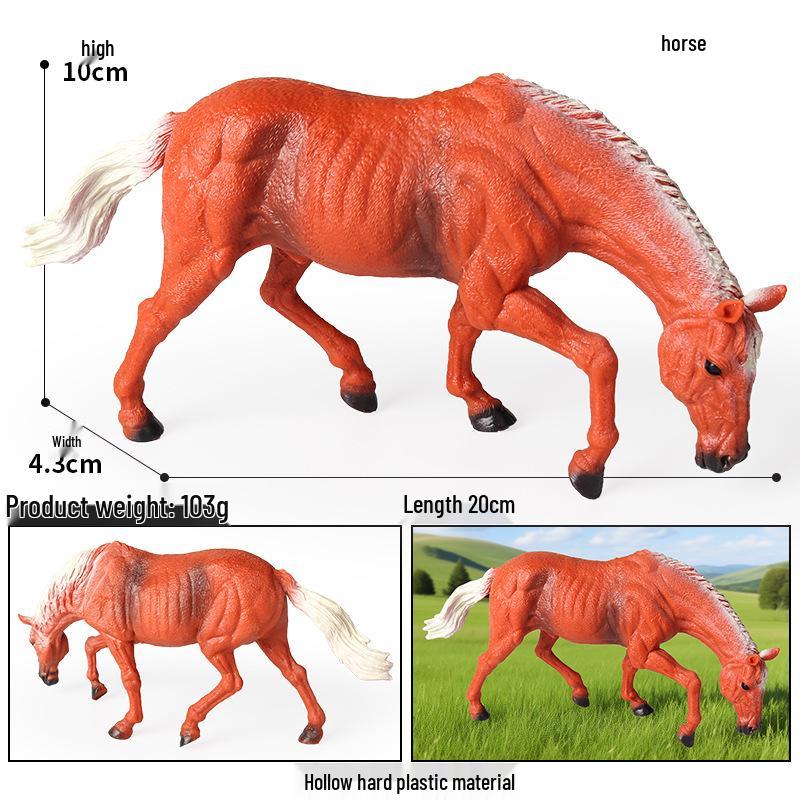Kids' Wild Animal Figures: Lion, Tiger, Cow, Goat, Rhino, Horse, Leopard, Elephant - Plastic Educational Toys