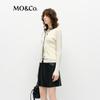 MO&Co. Tencel Blend Short Cardigan with Contrast Trim