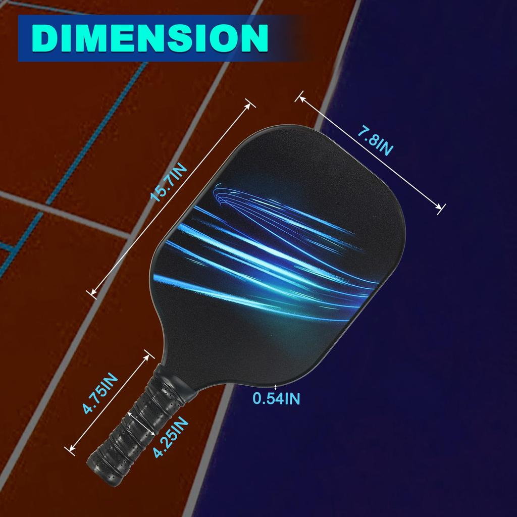 Набор ракеток для пиклбола PATIKIL, одобренная USAPA, ракетка для пиклбола с покрытием из стекловолокна и мягкой рукояткой, 2 ракетки, 4 мяча для пиклбола, 1 сумка для переноски для мужчин