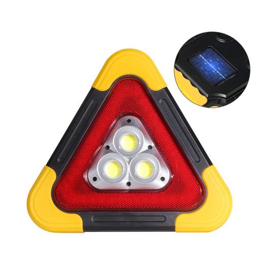 Car Emergency Breakdown Warning Triangle Red Reflective Safety Hazard Lamp Vehicle Tripod Stop Logo LED Light