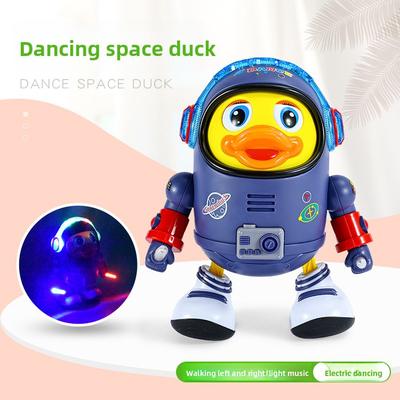 Электрическая танцующая космическая утка игрушка с музыкой и светом для детей