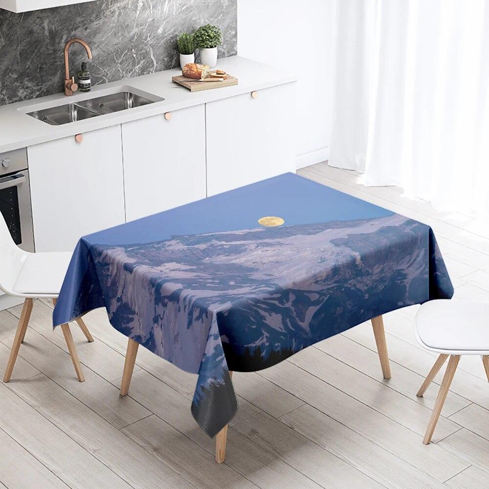 Скатерть «Звездное небо», домашний декор, устойчивая к пятнам, водонепроницаемая, украшение для стола, прямоугольная кухонная столешница для камина