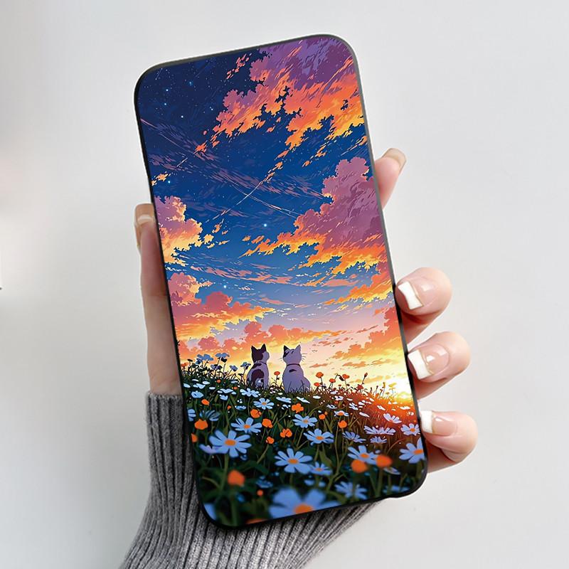 Корпус Для Nokia 106 2G 2023 106 4G 2023 Чехол Эстетичный Роскошный Милый Крутой Мальчики Девочки Мягкий Силикон Черный Матовый Чехол-Бампер для Телефона