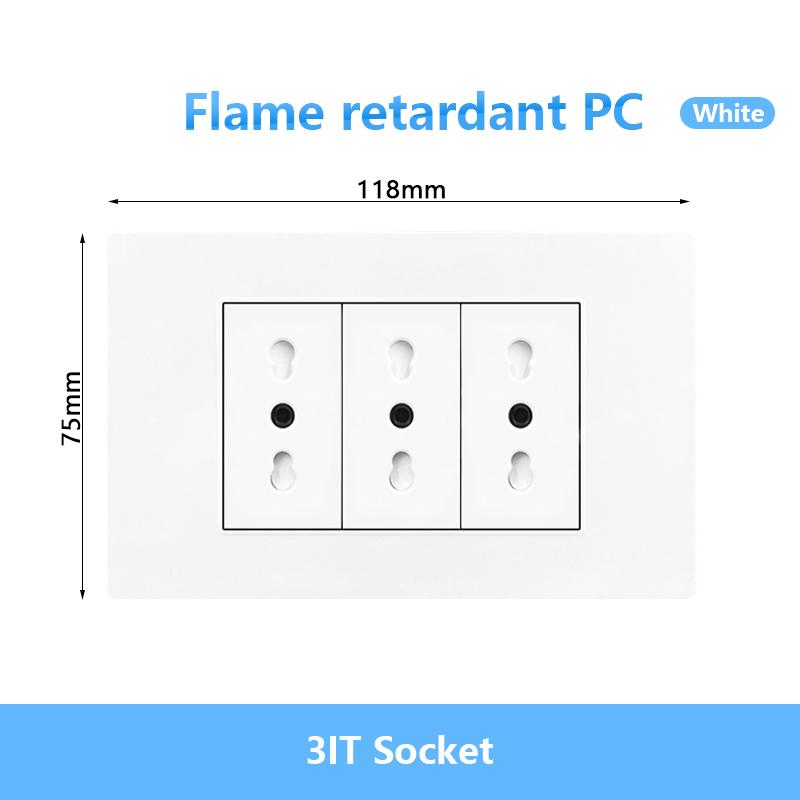 Италия Чили Мексика USB Smart Type-c 20 Вт Быстрая зарядка Настенная розетка вилка, Бразилия Панель выключателя света Универсальная розетка usb c