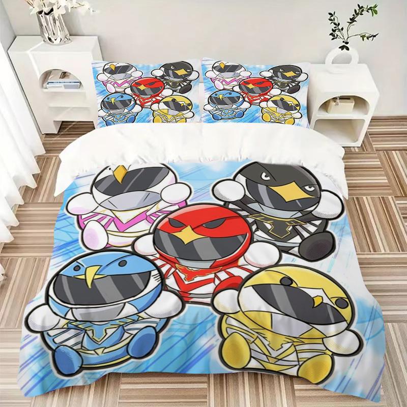 Power Rangers Parade Print 3Pcs Bedding Setduvet Cover With 2 Bedropillowcase Home Birthday Gift