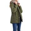Women's Plus Velvet Hooded Collar Winter Mid-length Warm Coat Large Size Loose And Comfortable Cotton Jacket