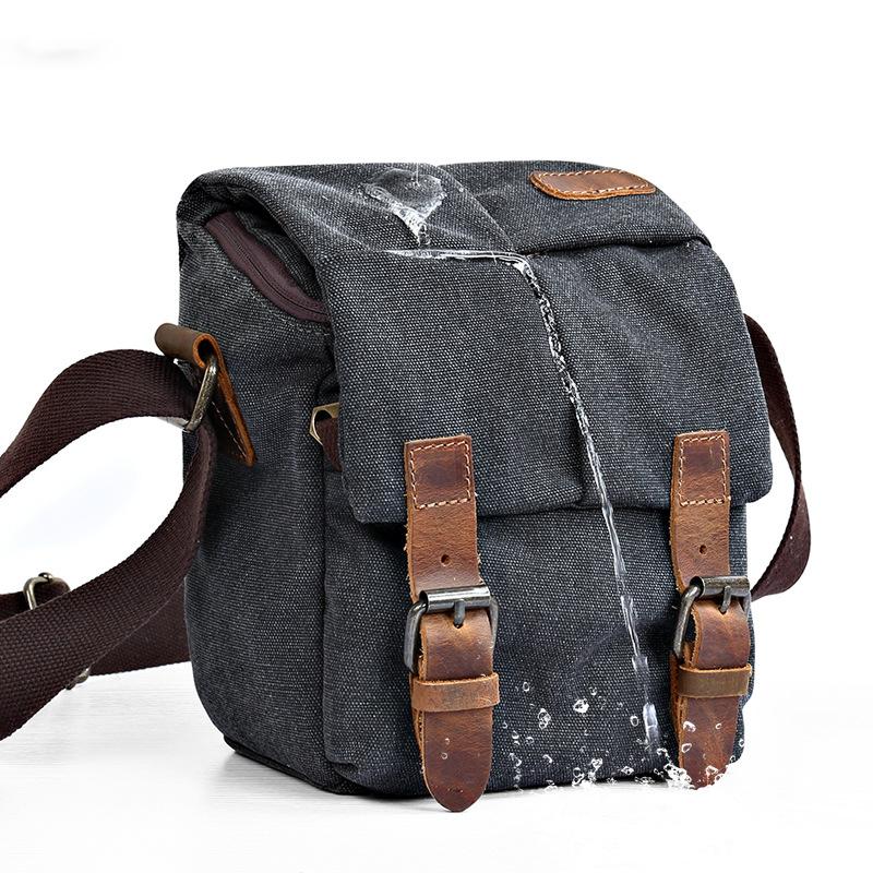 Waterproof Camera Sling Bag Canvas Camera Bag for Photographers Crossbody Shoulder Bag