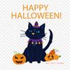 Halloween Witch Cat Cat Witchcraft Iron On Heat Transfer Printing Vinyl Patches Sticker for Clothes DIY Appliques Washable Patches