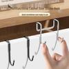 Stainless Steel Over-the-Door S-Shaped Hook for Kitchen and Dorm: No-Punch, Seamless Design, Wall-Mounted, Strong Load-Bearing.