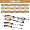 Set of 4 Regular Woodworking Chisels [For Woodworking, Hinge Installation, Threshold Groove Repair, Etc.] [Hammerable] [For Chamfering, Wood Carving,