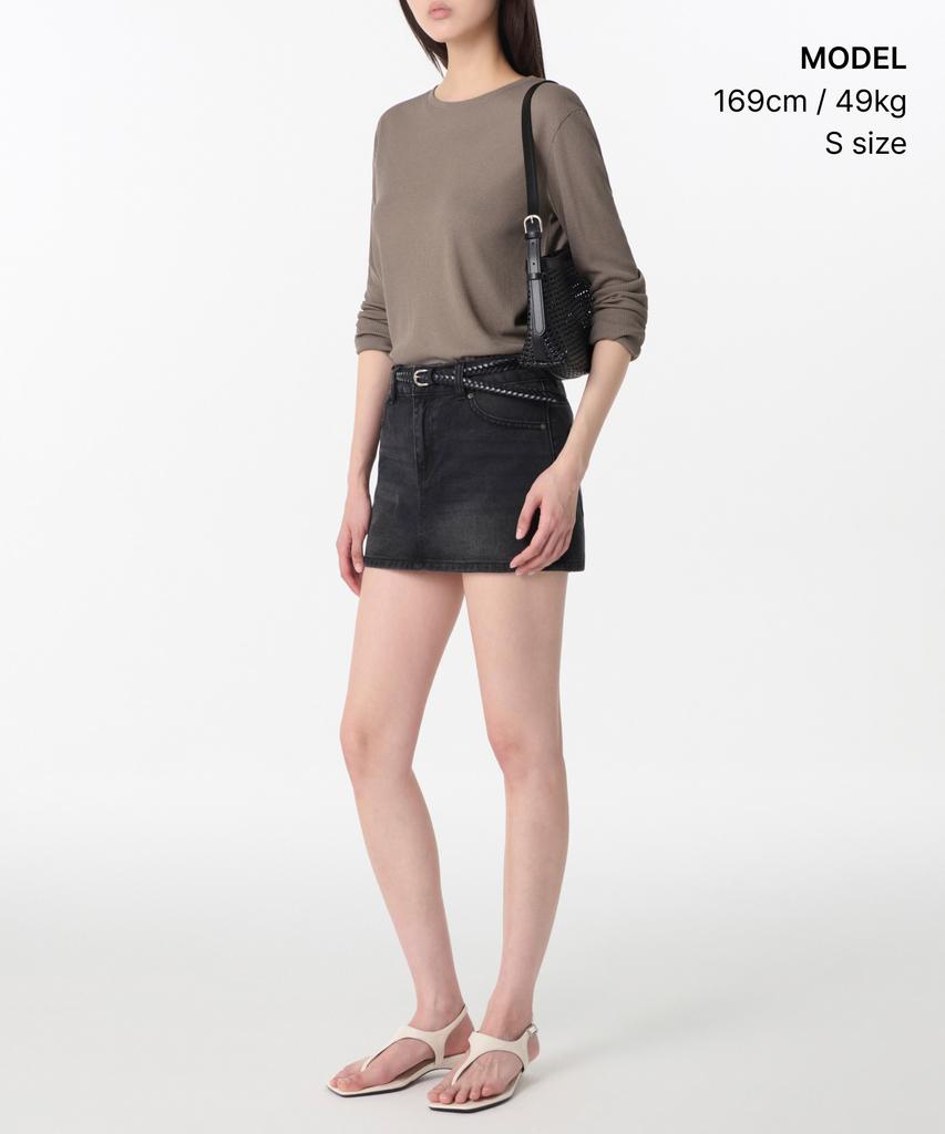 MUSINSA STANDARD WOMAN Women'S Linen-Like Long-Sleeve Knit T-Shirt [Taupe]