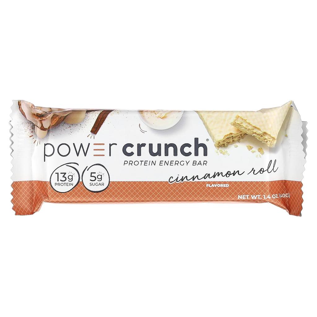 BNRG Power Crunch Protein Energy Bar, Cinnamon Roll, 12 Bars, 40 G (1.4 Oz) Each