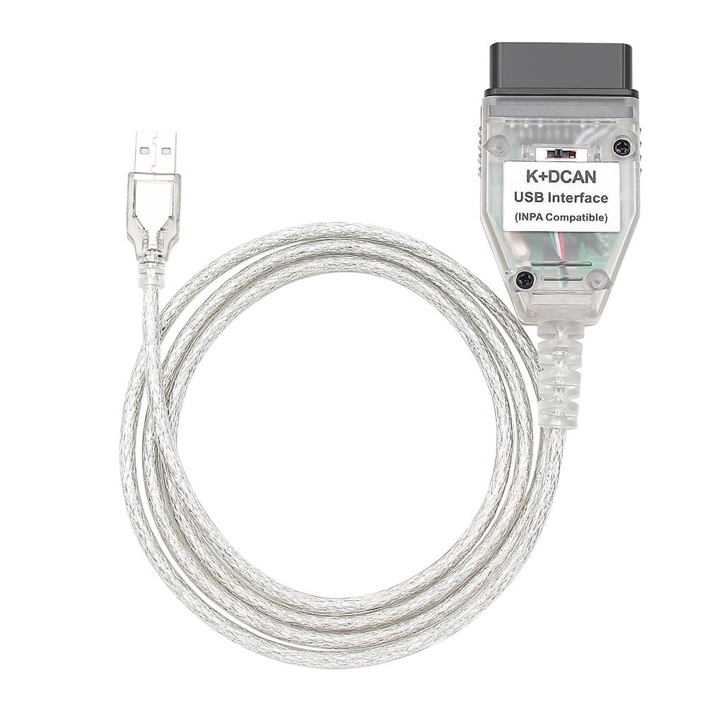 For K+DCAN FTDI 9241A With Switch K DCAN OBD 2 OBD2 Interface OBDII Car Diagnostic Auto Tools K-line K line For Inpa Cable