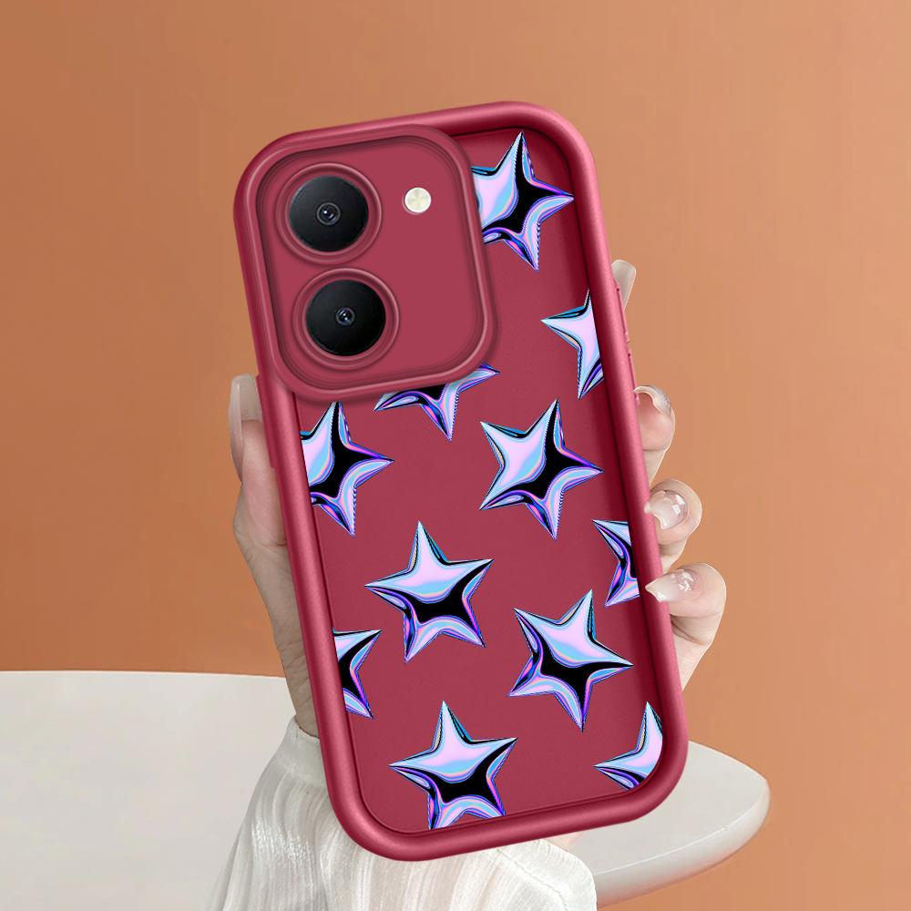 Мягкие силиконовые квадратные лестницы с мультяшным узором, полное покрытие, защита камеры, противоударный чехол для iPhone Infinix Tecno Vivo