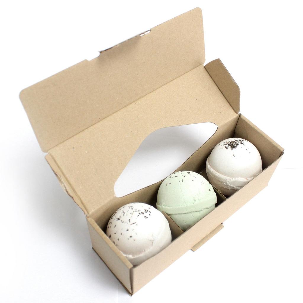 6x Small Kraft Bath Bomb Gift Box 190x65x65mm