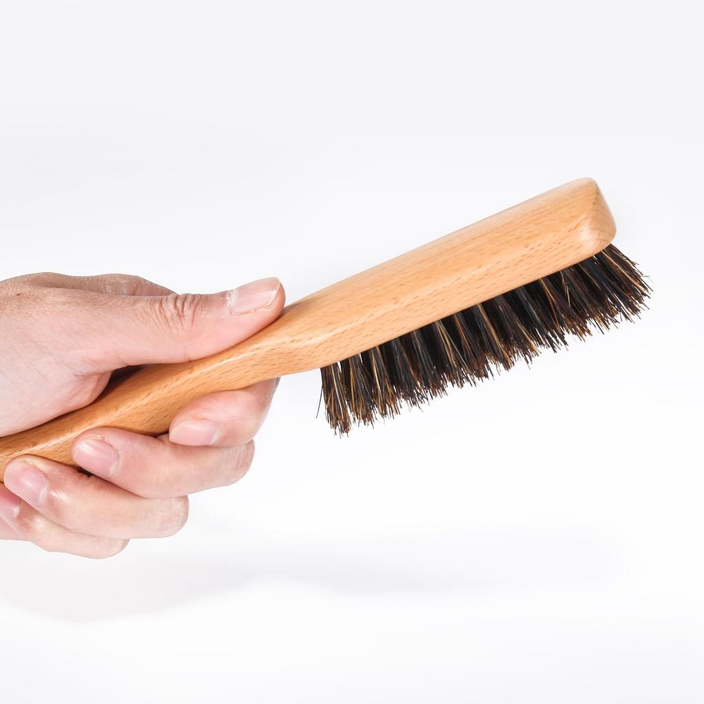 BESTOOL Hair Natural Pig Bristle Wooden Paddle Brush for and Premium Hair Care Comb for Shiny and Improved Hair Quality Brush, 100% Comb, Men, Women,