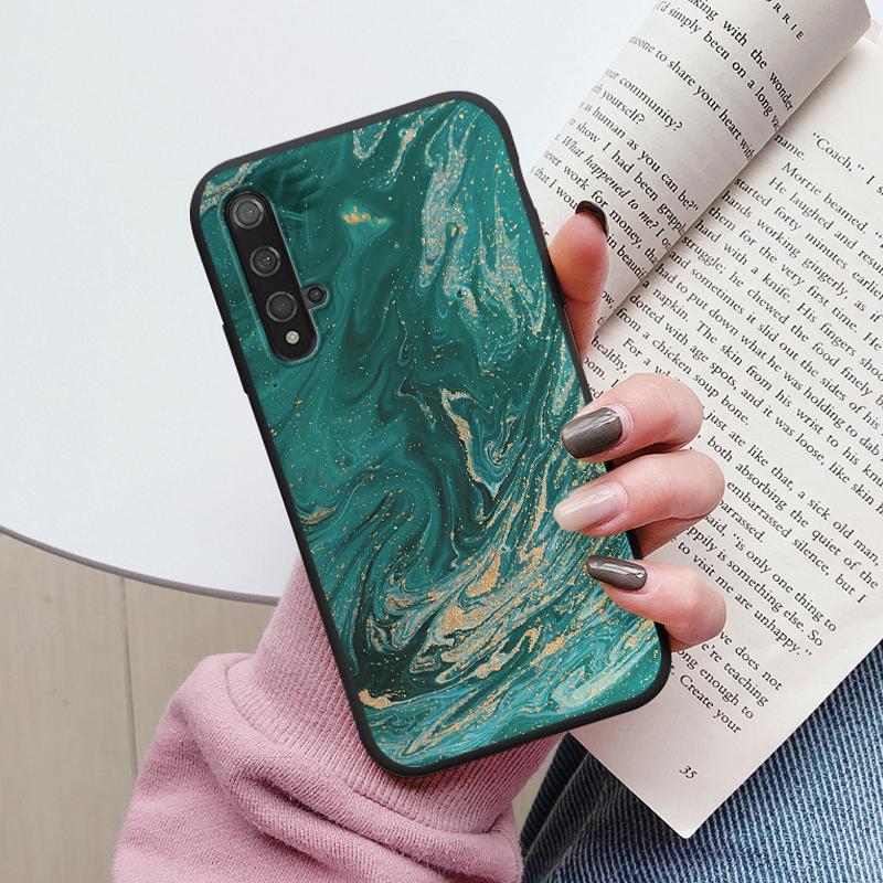 Чехол для телефона с мраморным узором для Huawei Nova 5T Защитный чехол Мягкий Funda для Huawei Nova 5T Nova5T 5 T Силиконовый чехол Capa