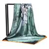 Women Fashion Square Vintage Print Satin Neckerchief Sun-Proof Scarf Scarves Shawl High Quality 1PC 90*90cm