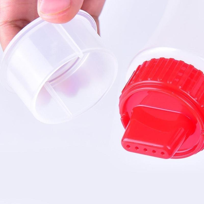 5 Hole Plastic Squeeze Bottle Condiment Dispenser Ketchup Mustard Salad Sauce