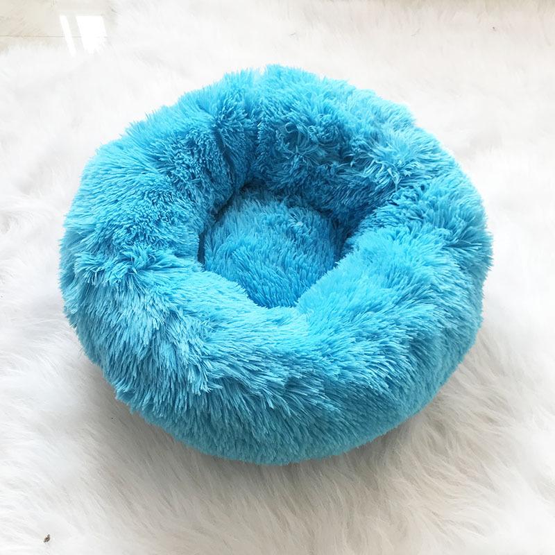 32 цвета, круглая кровать для собак, удобная плюшевая конура для глубокого сна, кошачий туалет, спальная кровать, домик для домашних животных, диван-кровати