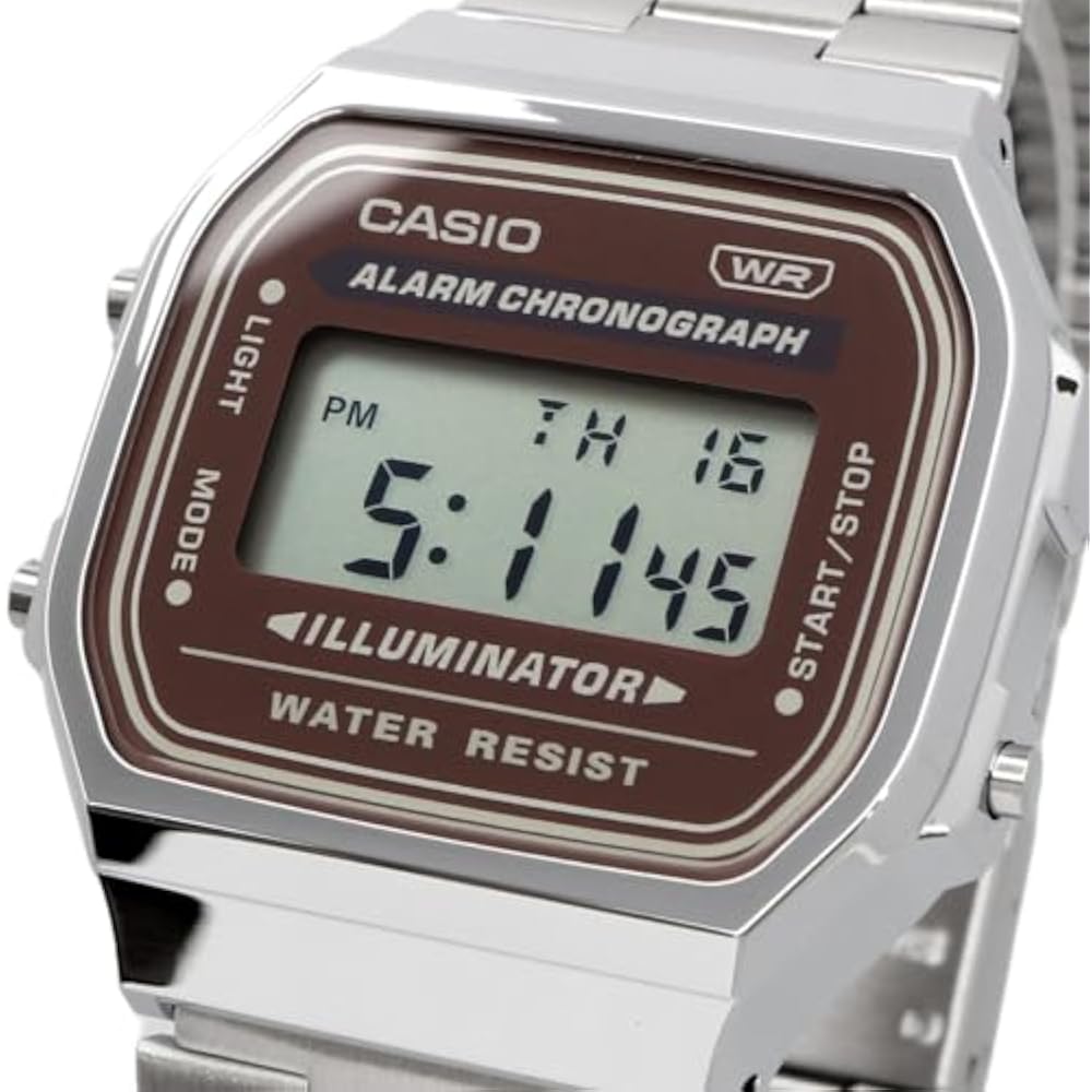 [Casio] CASIO Digital Watch Vintage Series A168WA-5AY Men's, Women's, Kids' Silver x Brown Intern...