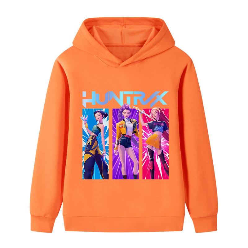 Children's Anime Costume Kpop Devil Hunter Casual Fashion Autumn and Winter Girls' Sportswear Hooded Sweatshirt