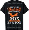 Kawaii Fox Animals of the World Educational Animal Lover T Shirts Men Streetwear Tee Shirt Short Sleeve Unisex Loose Clothing