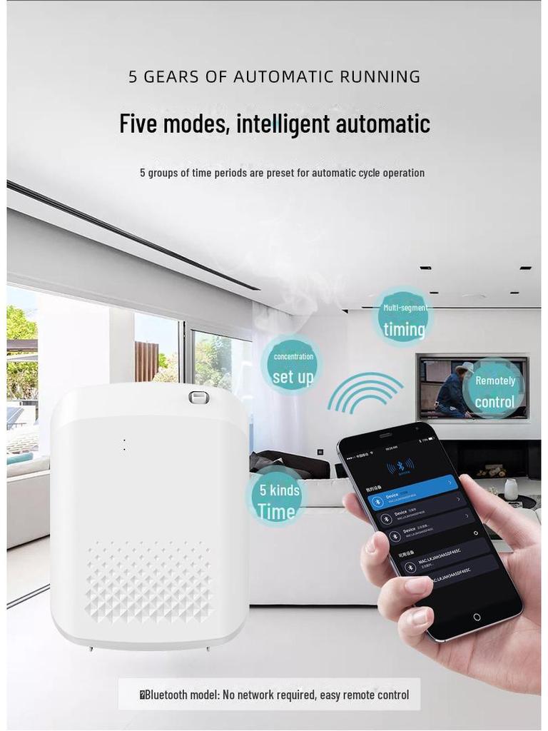 Smart Wall-Mounted Bluetooth Aroma Diffuser for Home or Hotel