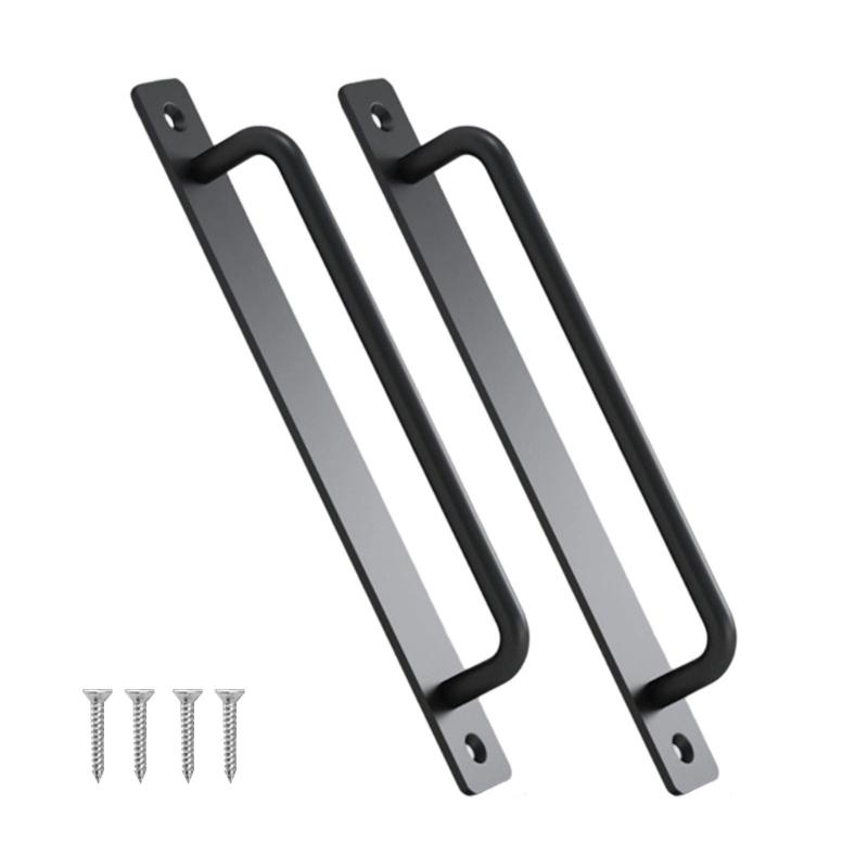 Pack of 2 Practical Sliding Door Handles Hole Center Aluminum Alloy with Mounting Screws for Indoor Outdoor Use
