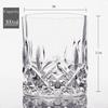Crystal Cut Old Fashioned Whiskey Glasses Set of 2 With Weighted Base Premium Gift Box 10oz LeadFree Crystal Glass Tumbler For