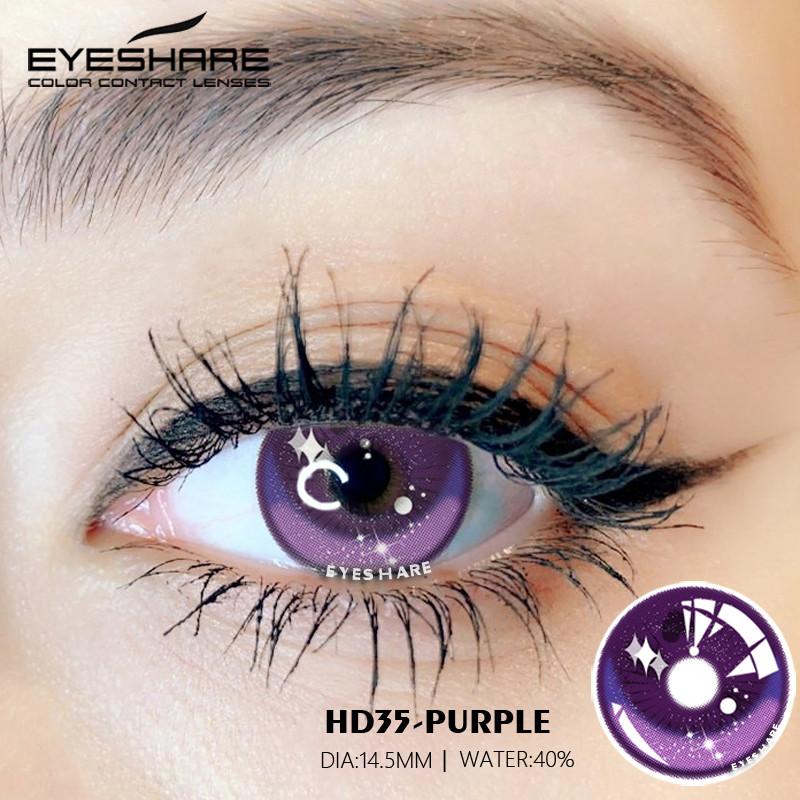 Eyeshare Косплей Фиолетовый Цвет Контактные Линзы для Глаз Синие Линзы Colorcon Аниме Coser Линзы Макияж Глаз Pupilentes
