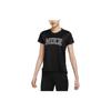 Dri-FIT Swoosh Logo Letter Print American Vintage Crew Neck Sports T Shirt Women T Shirts Black DQ6372-010