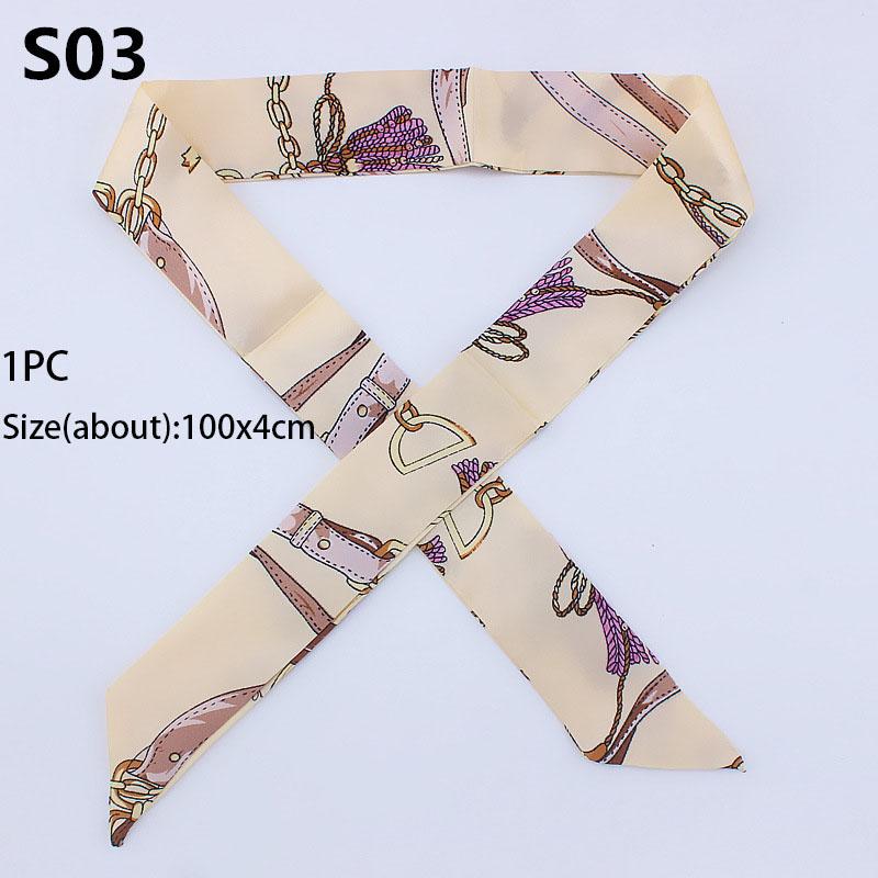 Square Women Fun Ears Edge Pearl Elegant Printed Neck Ties Pendant Temperament Cute Silk Scarf Versatile Handmade