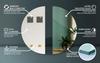 Beautiful Semi-Circular Mirror 100 cm Large Mirror for Bedroom and Living Room, Stylish and Elegant