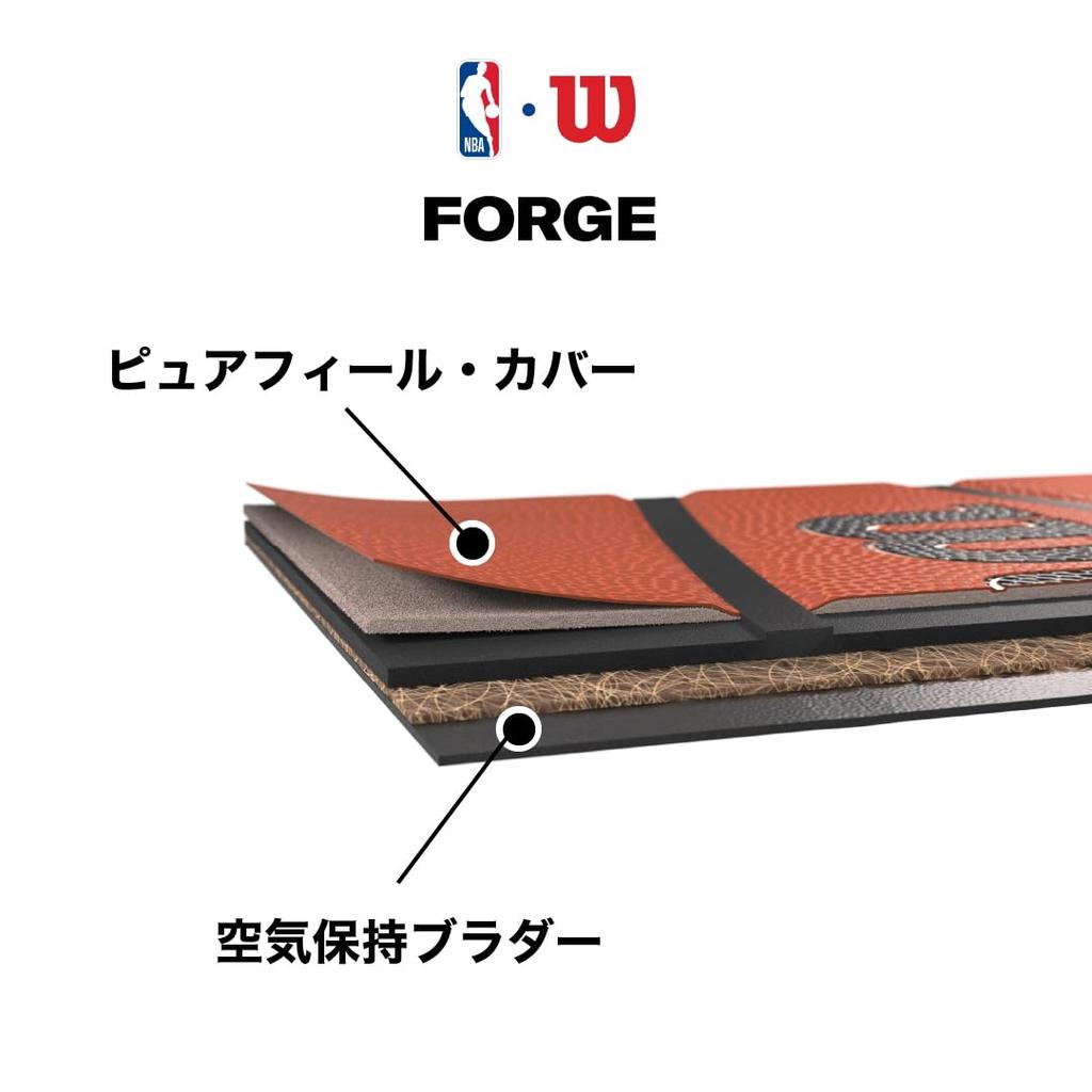 Wilson NBA FORGE Basketball Size 6 Diameter Crimson WTB8201XB06, Indoor/Outdoor Use, / Approx. 23.2cm,