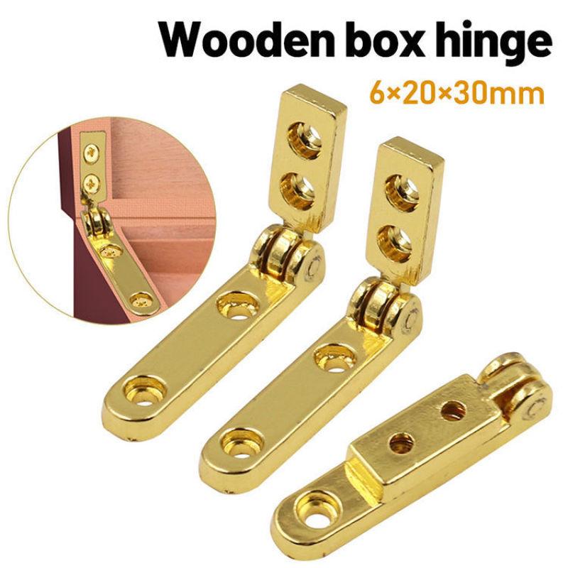 2 Pcs 90 Degree Hinges Wooden Box Gift Wine Jewellery Box Chest Case Hinge Cabinet Hardware with Screws