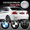 1 шт. 78 мм Задний значок-эмблема багажника Для BMW 51141970248 E53 E66 2 штифта Серебристая основа Алюминиевая наклейка Сине-белый Аксессуары