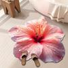 Floral Floor Mat Realistic 3D Visual Effect Flower Carpet Absorbent Floor Rug with Non-Slip Backing for Bedroom Entrance Living Room