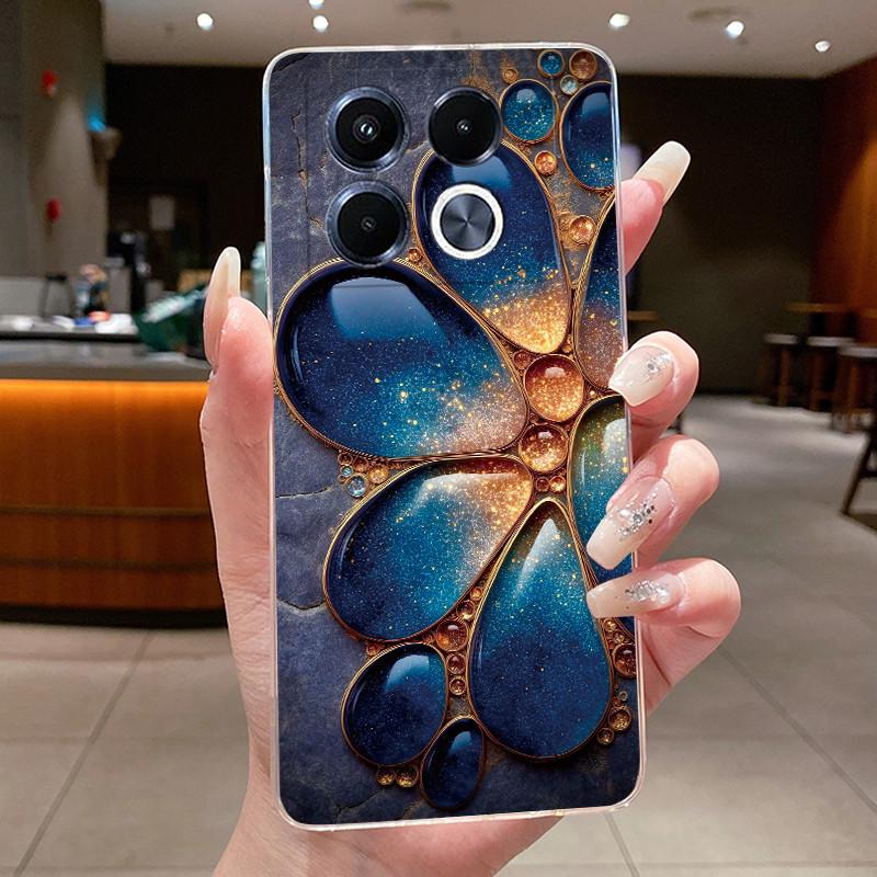 Уникальный Дизайн Рисунок Чехол для Телефона Для Infinix Note 40 5G/X6851/X6852 Ударопрочный Мягкий Корпус Мягкий ТПУ Прозрачная Задняя Крышка