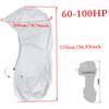 420D Boat Full Outboard Engine Cover Heavy Duty Grey Engine Motor Covers Protector For 6-225HP Waterproof