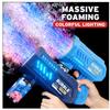 10 Hole Handheld Light Bubble Machine Fully Automatic Electric Bubble Gun Children's Toys Without Battery and Bubble Water