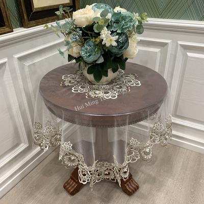 Квадратная скатерть, скатерть для обеденного стола Juppe Art Lace Double Yarn, прозрачный дисковый коврик для стола, идиллический кофейный чехол от пыли